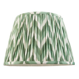 Luminosa Lighting Luminosa Higgledy Gloss Pink Clay Paint Floor Lamp With Cotswold Green Fabric Zigzag Shade 35Cm E27 - thumbnail 7