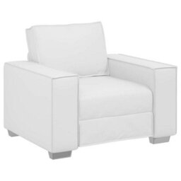 Vidaxl Sofa Chair White 99 X 78 X 84 Cm Artificial Leather - thumbnail 2