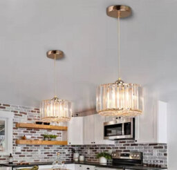 1 Way Kitchen Island Glass Ceiling Hanging Light Pendant Lamp Gold - thumbnail 2