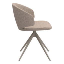 Wyld Haus Cardiff 160Cm Grey Ceramic Dining Table With 4 Beige Boucle Swivel Chairs - thumbnail 6