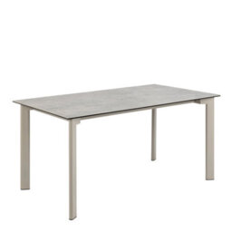 Wyld Haus Cardiff 160Cm Grey Ceramic Dining Table With 4 Beige Boucle Swivel Chairs - thumbnail 2