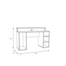 Furniture To Go Loadout Black Gaming Desk With Colour Changing Led - thumbnail 8