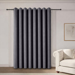 Oxford Homeware Eyelet Linen Curtains Charcoal Fully Lined 100%blackout Thermal Insulated Curtain Single Panel (W)168Cmx(L)213Cm - thumbnail 2
