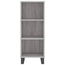 Berkfield Highboard Grey Sonoma 34.5X34X180 Cm Engineered Wood - thumbnail 8