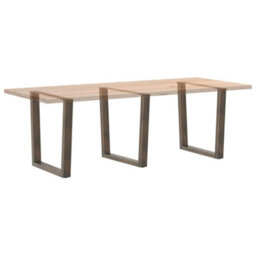 Berkfield Dining Table Legs V-Shape 3 Pcs Natural Steel 90X(72-73.3) Cm Steel - thumbnail 8