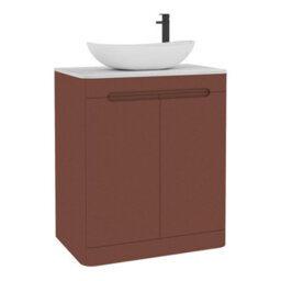 Royal Bathrooms Venice 700mm Terracotta Clay Freestanding Bathroom Countertop Vanity Unit 2 Door With Cesar Basin - thumbnail 7