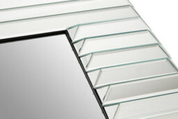 Orsina Modern Ridged Wall Mirror, Bevelled Triangular Mirrored Shards, Landscape Or Portrait Display Accent Mirror - thumbnail 5