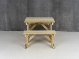 Arbor Garden Solutions Picnic Bench And Table Set, Aspen Wooden Patio Furniture (3Ft, Natural Finish) - thumbnail 5