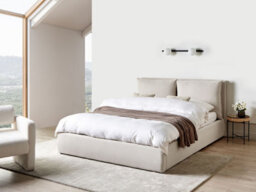 Beliani Ottoman Bed Fabric Bajonna 160 X 200 Cm (Eu King Size) Beige - thumbnail 2
