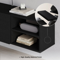 Decortie Conrad Modern Tv Unit Media Unit Entertainment Centre 140Cm With 2 Door Storage Cabinet For 50 Inch Tvs White - thumbnail 9
