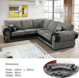 Sofa Scene Tango King-Size Corner Sofa Suite Grey/brown Options - thumbnail 2