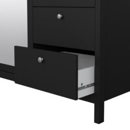 Furniture To Go Madrid  Wardrobe With 2 Doors + 1 Mirror Door + 2 Drawers Matt Black - thumbnail 8