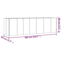 Walplus Garden Raised Bed 280X80X80 Cm Corten Steel - thumbnail 8