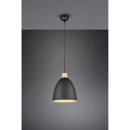 Luminosa Lighting Luminosa Jagger Modern 25Cm Dome Pendant Ceiling Light Black Matt - Uk Stock - thumbnail 2