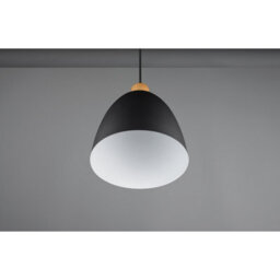 Luminosa Lighting Luminosa Jagger Modern 25Cm Dome Pendant Ceiling Light Black Matt - Uk Stock - thumbnail 4