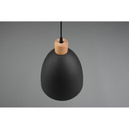 Luminosa Lighting Luminosa Jagger Modern 25Cm Dome Pendant Ceiling Light Black Matt - Uk Stock - thumbnail 3