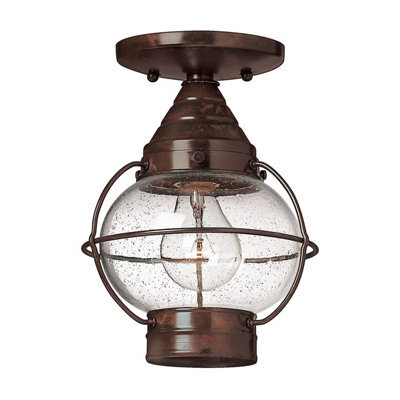 Luminosa Lighting Elstead Cape Cod 1 Light Outdoor Flush Ceiling Lantern Sienna Bronze, E27