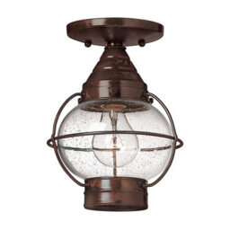 Luminosa Lighting Elstead Cape Cod 1 Light Outdoor Flush Ceiling Lantern Sienna Bronze, E27