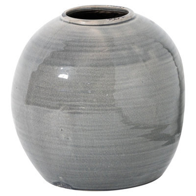 Hill Interiors Uk Homeliving Garda Grey Glazed Tiber Vase - image 1