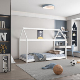 Kosy Koala House Bed Kids White 3Ft Single With 1 Mattress Durable Pine Children Bedroom - thumbnail 4