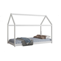Kosy Koala House Bed Kids White 3Ft Single With 1 Mattress Durable Pine Children Bedroom - thumbnail 2