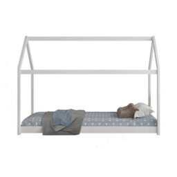 Kosy Koala House Bed Kids White 3Ft Single With 1 Mattress Durable Pine Children Bedroom - thumbnail 7