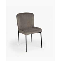 Evre Grey Freddie Dining Chairs Set Of 2, Upholstered, Corduroy, Stain-Resistant, Metal Frame, Non-Marking Foot Caps - 9 Colours - thumbnail 6