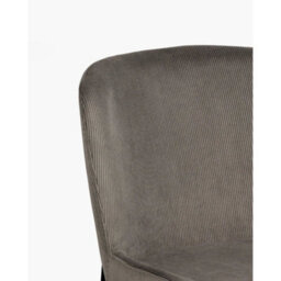 Evre Grey Freddie Dining Chairs Set Of 2, Upholstered, Corduroy, Stain-Resistant, Metal Frame, Non-Marking Foot Caps - 9 Colours - thumbnail 7