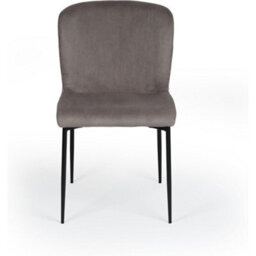 Evre Grey Freddie Dining Chairs Set Of 2, Upholstered, Corduroy, Stain-Resistant, Metal Frame, Non-Marking Foot Caps - 9 Colours - thumbnail 2