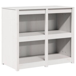 Berkfield Modern Outdoor Kitchen Cabinet White 106X55X92 Cm Solid Wood Pine - thumbnail 1