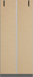 Denver 2 Door Double Wardrobe Grey Gloss Bedroom Hanging Storage Organisation - thumbnail 5