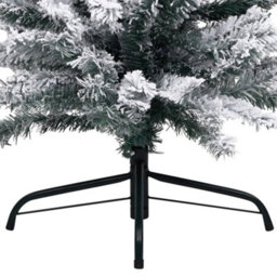 Berkfield Slim Artificial Christmas Tree With Flocked Snow Green 180 Cm Pvc - thumbnail 5