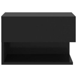 Vidaxl Wall-Mounted Bedside Cabinet Black - thumbnail 5