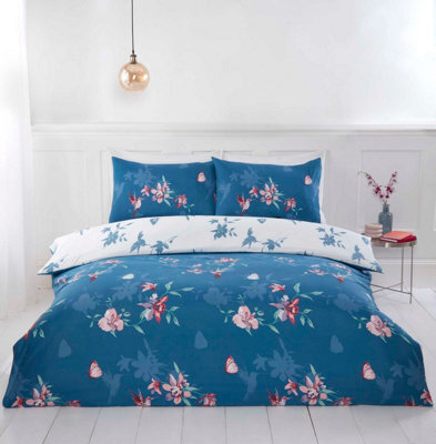 Rapport Home Hummingbird Microfibre Floral Polyester Duvet Set With Pillowcase - image 1
