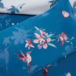 Rapport Home Hummingbird Microfibre Floral Polyester Duvet Set With Pillowcase - thumbnail 3
