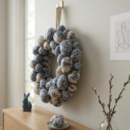 Garden Greatness Adorned Fabric Easter Egg Wreath - thumbnail 2