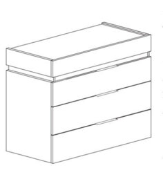 FurniComp LTD Furnicomp Luke 4 Drawer 110Cm Chest Of Drawers - Cashmere & Anthracite - thumbnail 3