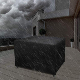 Garden Furniture Cover, Rectangular Protective 420D Tarpaulin Waterproof, Weatherproof, Black, 152 X 104 74 Cm - thumbnail 4