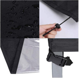 Garden Furniture Cover, Rectangular Protective 420D Tarpaulin Waterproof, Weatherproof, Black, 152 X 104 74 Cm - thumbnail 5