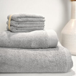 Drift Abode Eco Grey Soft Sustainable Heavyweight Bci Cotton Towel - thumbnail 5