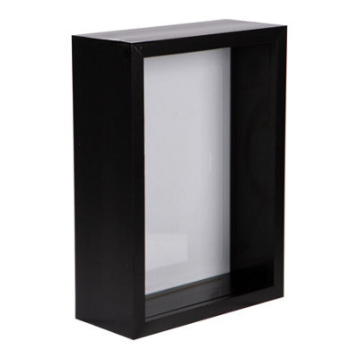 "Nicola Spring 5 X 7"" Deep Photo Frame - Black - 3D Deep Box Picture Frame Portrait Display Case (20 X 15Cm)" - image 1