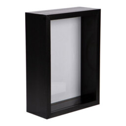 "Nicola Spring 5 X 7"" Deep Photo Frame - Black - 3D Deep Box Picture Frame Portrait Display Case (20 X 15Cm)" - thumbnail 1