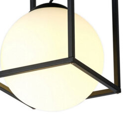 Luminosa Lighting Luminosa Desigual Small Short Semi Flush, 1 Light E27, Matt Black - thumbnail 4