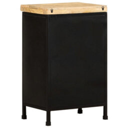 Berkfield Industrial Sideboard 47X35X76 Cm Rough Mango Wood - thumbnail 5