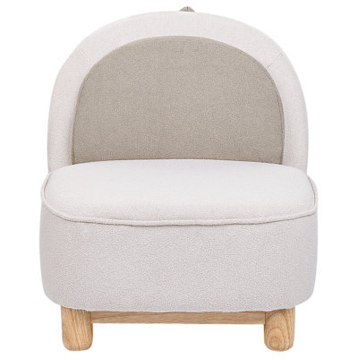 Beliani Triceratops Animal Chair - Beige Polyester Kids Armchair For Nursery And Playroom - image 1