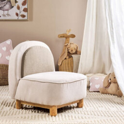 Beliani Triceratops Animal Chair - Beige Polyester Kids Armchair For Nursery And Playroom - thumbnail 2
