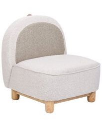 Beliani Triceratops Animal Chair - Beige Polyester Kids Armchair For Nursery And Playroom - thumbnail 3