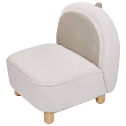 Beliani Triceratops Animal Chair - Beige Polyester Kids Armchair For Nursery And Playroom - thumbnail 5