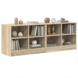 Walplus Bed Cabinet 2 Pcs Sonoma Oak 66 X 33 X 48 Cm Engineered Wood - thumbnail 3