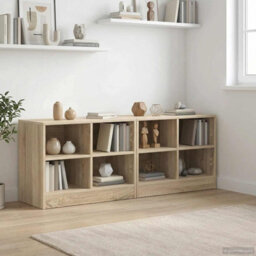Walplus Bed Cabinet 2 Pcs Sonoma Oak 66 X 33 X 48 Cm Engineered Wood - thumbnail 1